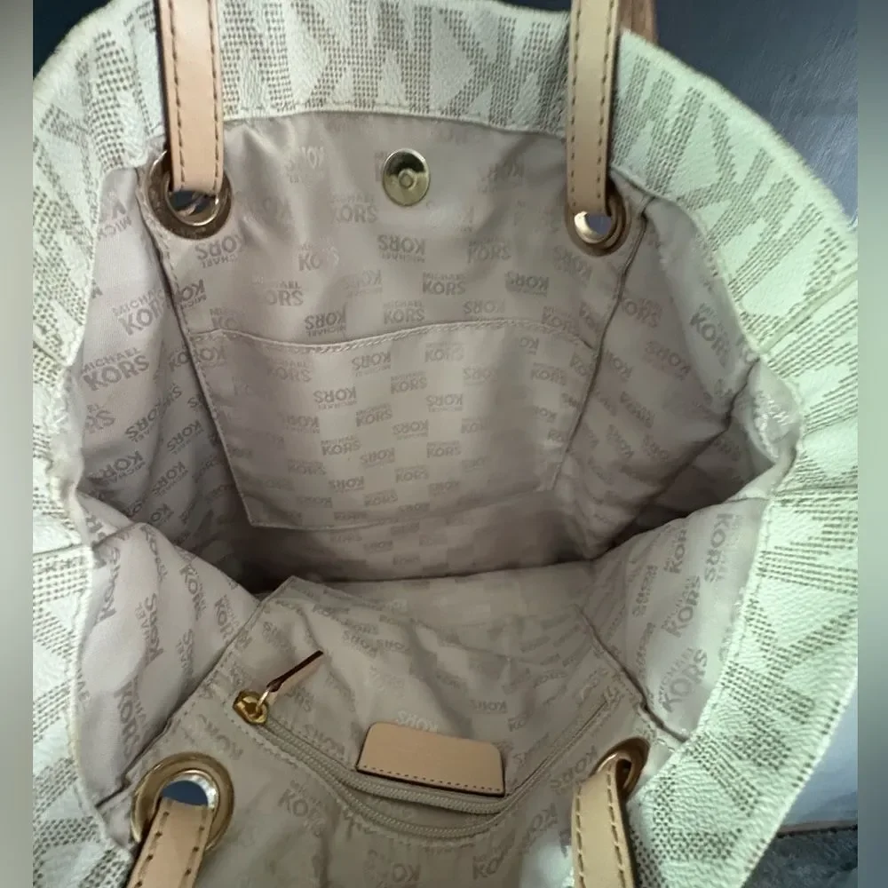Michael Kors Vanilla Monogram Tote